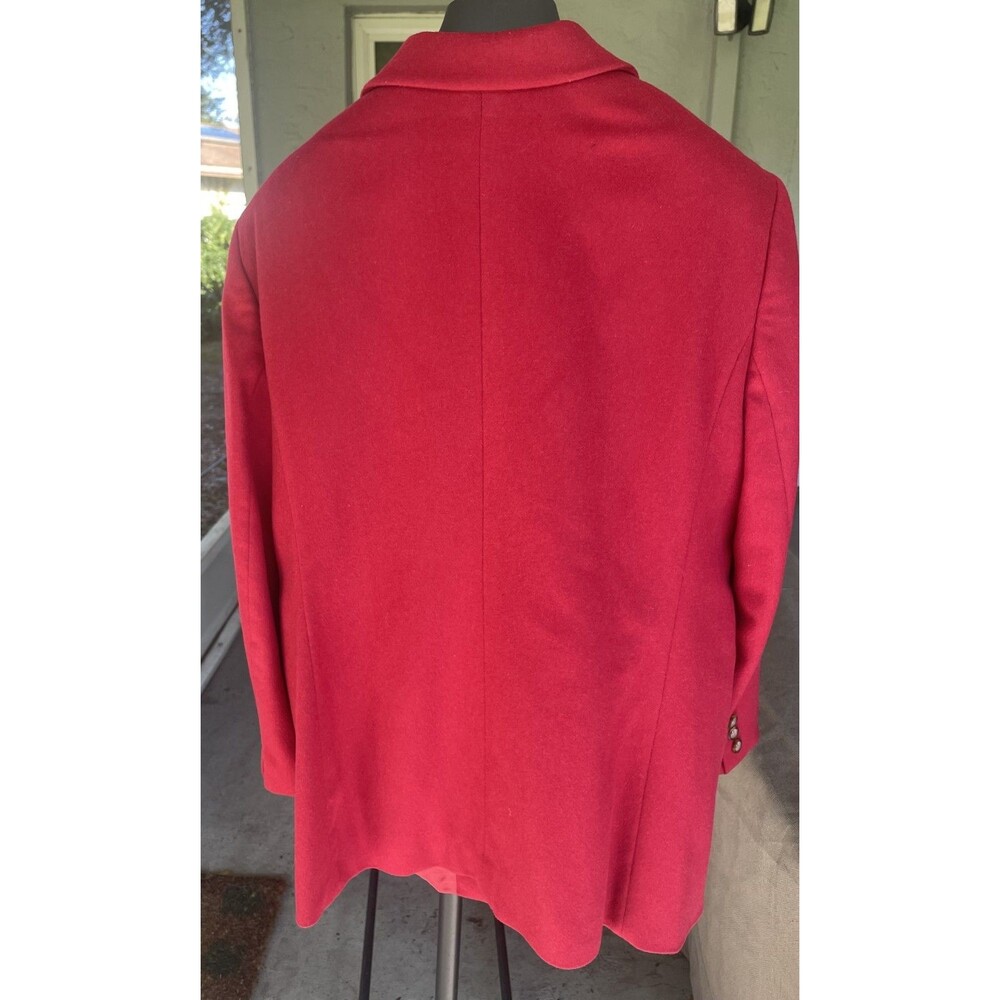 LL Bean 18R Cashmere Wool Blazer Jacket Valentine's Day Red Classic Workwear - Picture 8 of 9